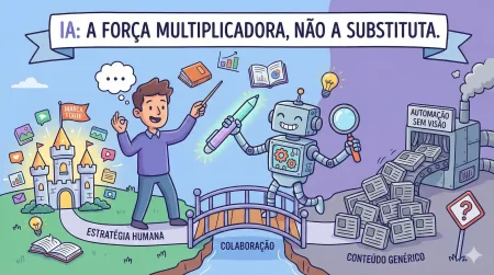 IA não é o problema no conteúdo. A estratégia é. ia multiplicadora